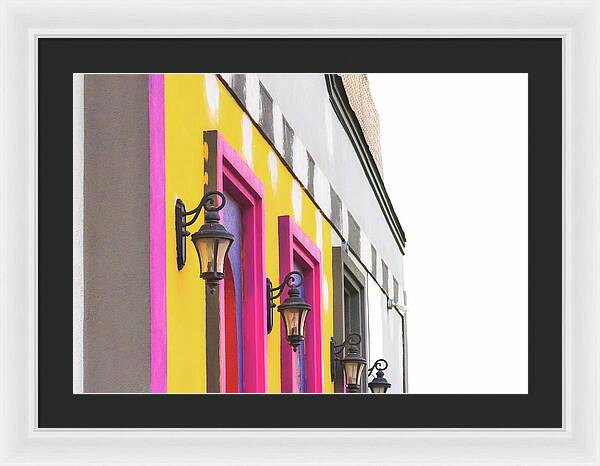 City Lights Abstract Art - Framed Print