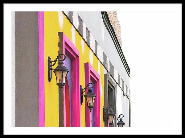 City Lights Abstract Art - Framed Print