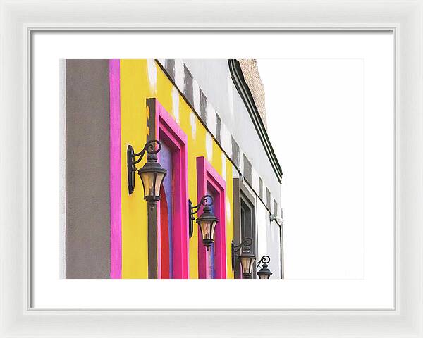City Lights Abstract Art - Framed Print