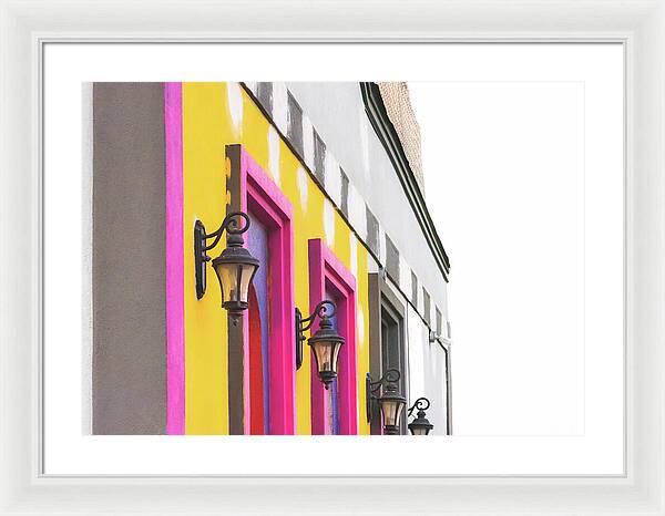 City Lights Abstract Art - Framed Print