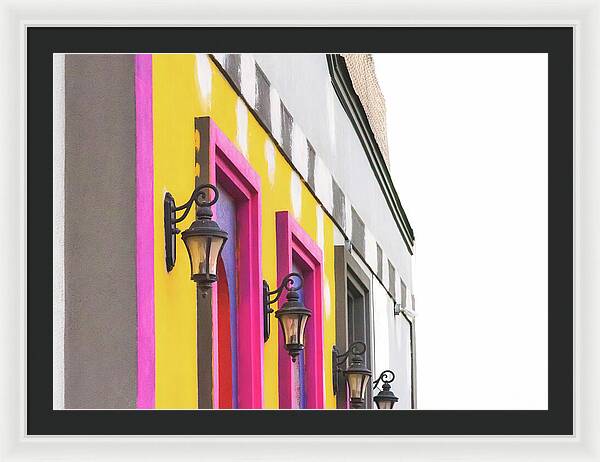 City Lights Abstract Art - Framed Print