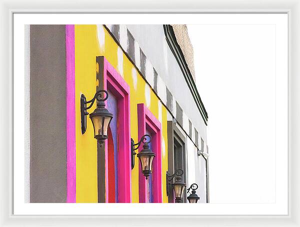 City Lights Abstract Art - Framed Print
