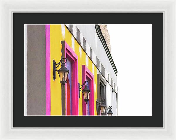 City Lights Abstract Art - Framed Print