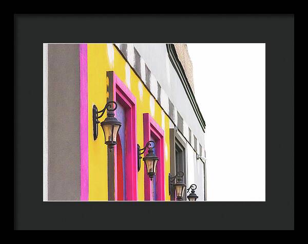 City Lights Abstract Art - Framed Print