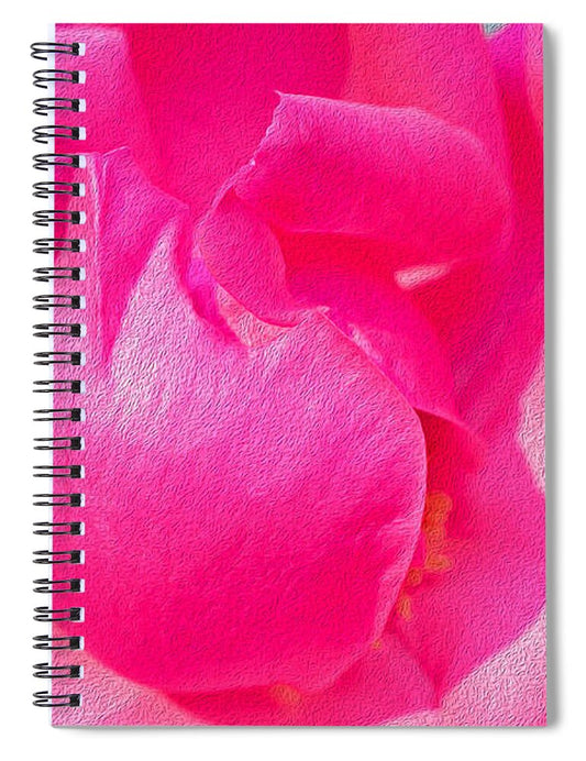 Closeup of a Wonderful Pink Rose  - Spiral Notebook