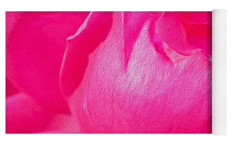 Closeup of a Wonderful Pink Rose  - Yoga Mat