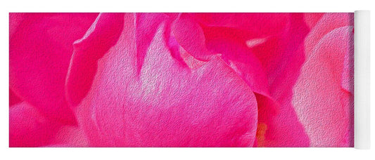 Closeup of a Wonderful Pink Rose  - Yoga Mat