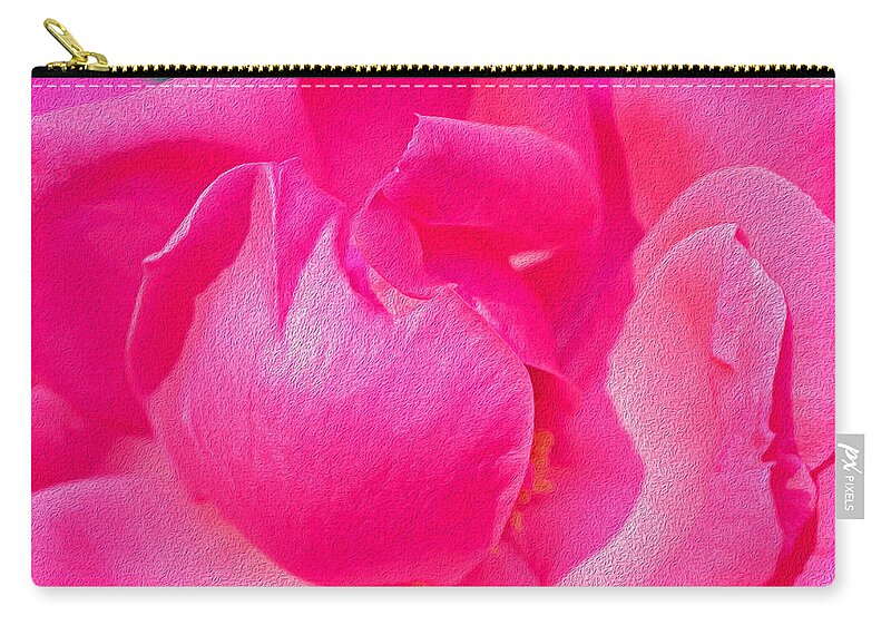 Closeup of a Wonderful Pink Rose  - Zip Pouch