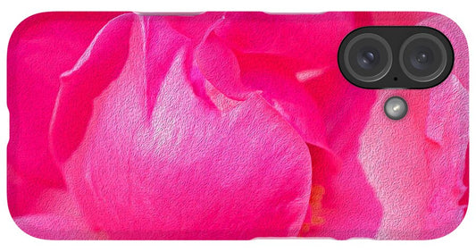 Closeup of a Wonderful Pink Rose  - Phone Case