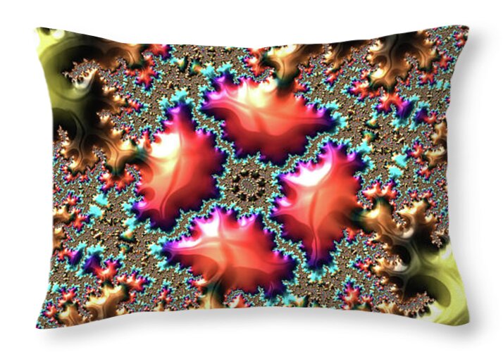 Colorful Textures of Fragments - Throw Pillow