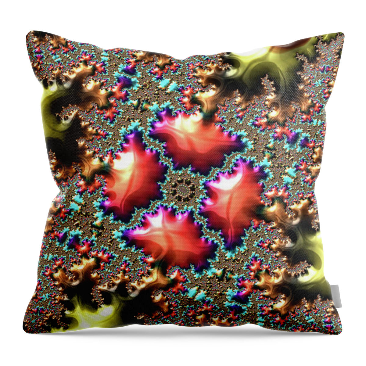 Colorful Textures of Fragments - Throw Pillow