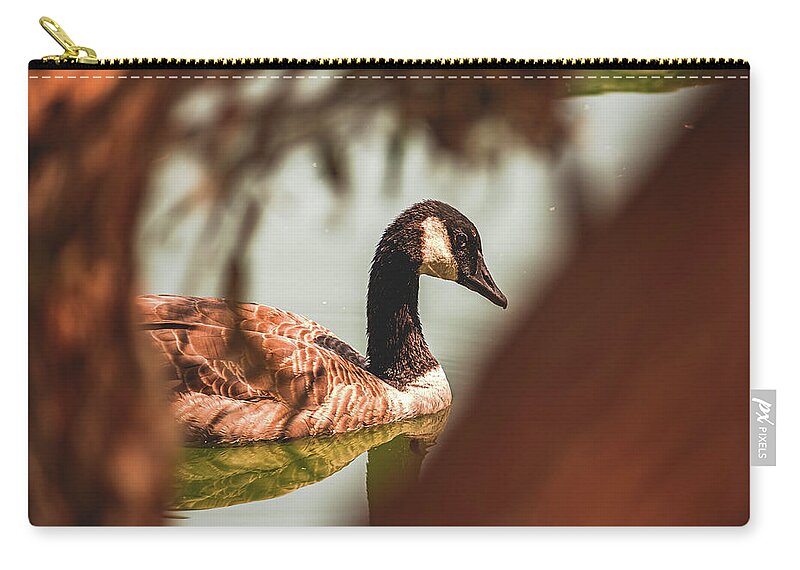 Contemplative Goose on Water - Zip Pouch