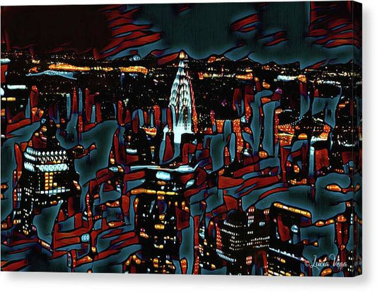 Cool Streaks of NYC Buildings - Canvas Print