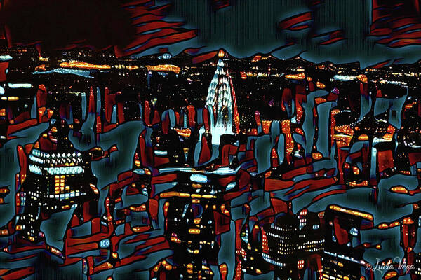 Cool Streaks of NYC Buildings - Art Print