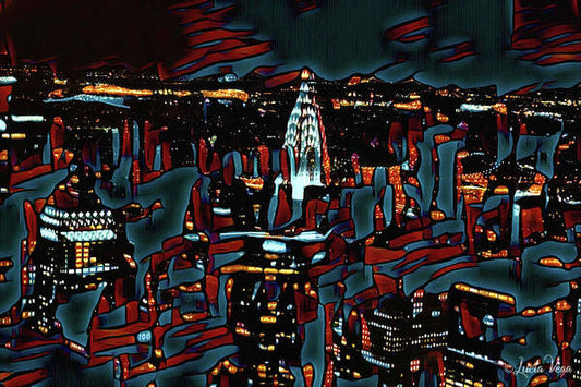 Cool Streaks of NYC Buildings - Art Print