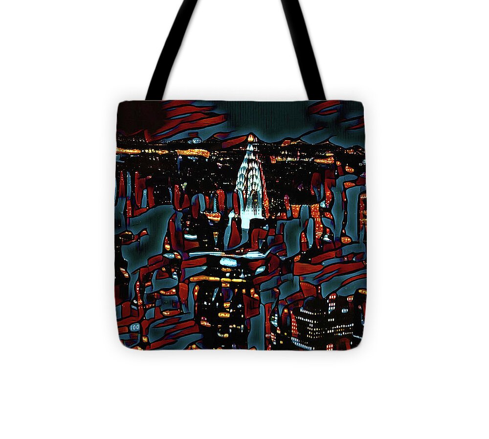 Cool Streaks of NYC Buildings - Tote Bag