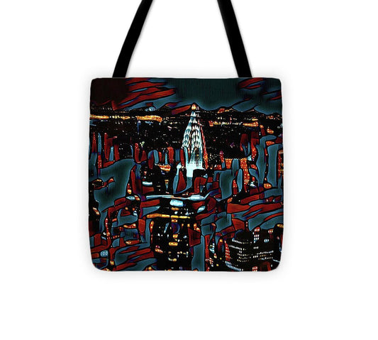 Cool Streaks of NYC Buildings - Tote Bag