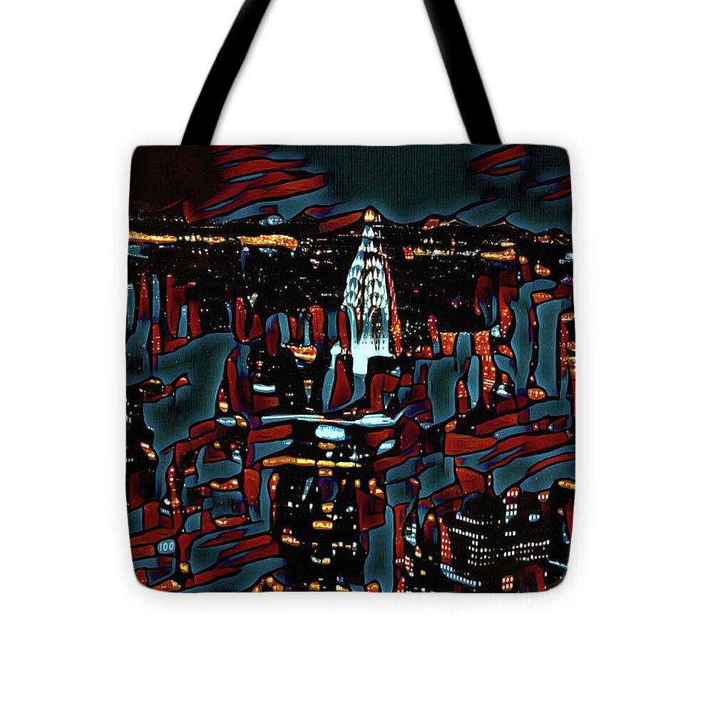 Cool Streaks of NYC Buildings - Tote Bag