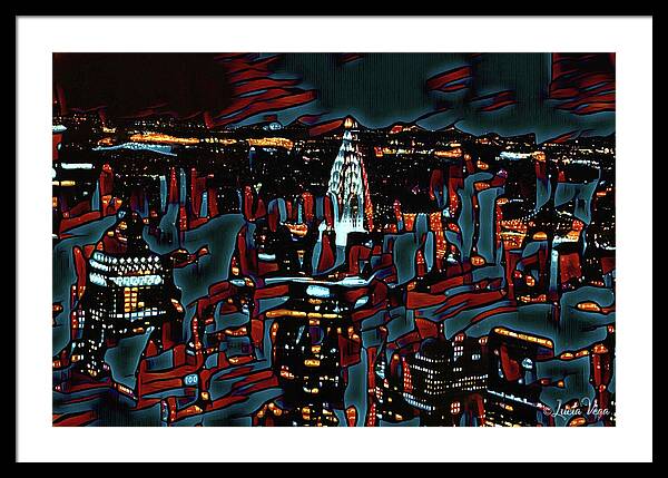 Cool Streaks of NYC Buildings - Framed Print