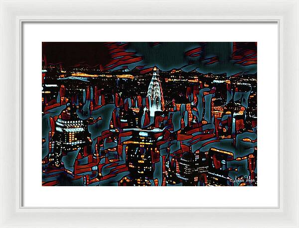 Cool Streaks of NYC Buildings - Framed Print