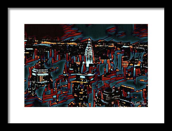 Cool Streaks of NYC Buildings - Framed Print