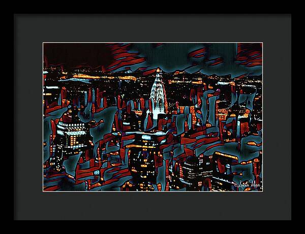 Cool Streaks of NYC Buildings - Framed Print