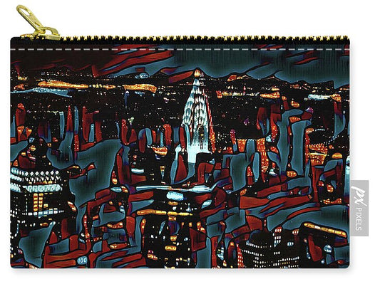 Cool Streaks of NYC Buildings - Zip Pouch