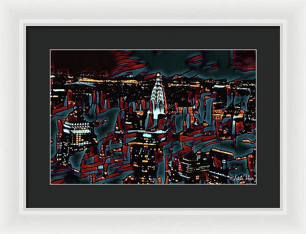Cool Streaks of NYC Buildings - Framed Print
