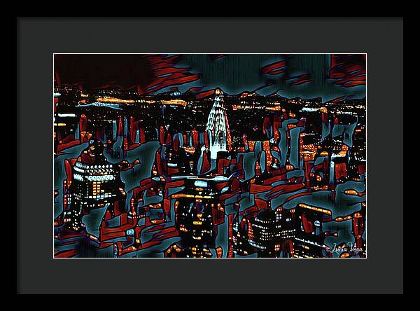 Cool Streaks of NYC Buildings - Framed Print