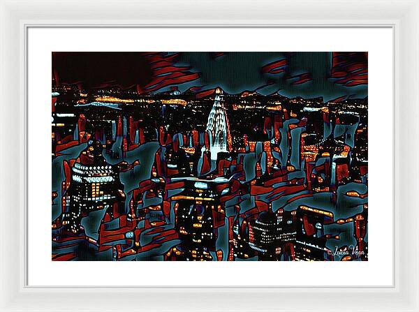 Cool Streaks of NYC Buildings - Framed Print