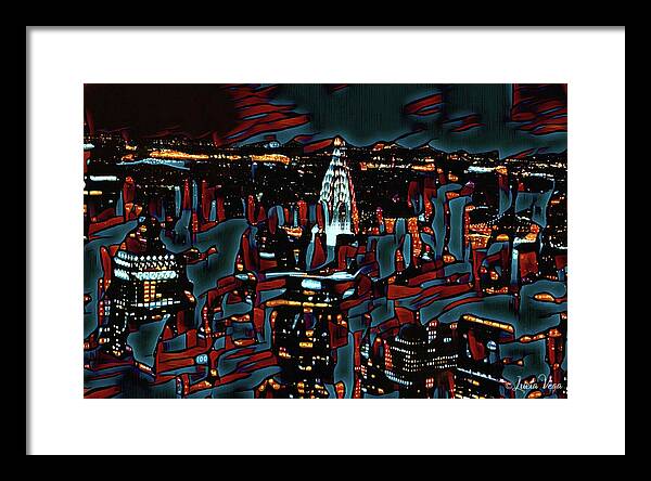 Cool Streaks of NYC Buildings - Framed Print