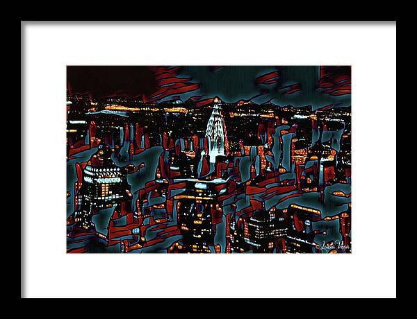 Cool Streaks of NYC Buildings - Framed Print