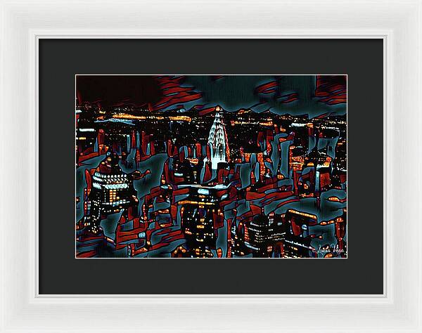 Cool Streaks of NYC Buildings - Framed Print