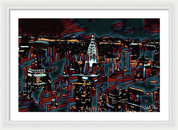 Cool Streaks of NYC Buildings - Framed Print