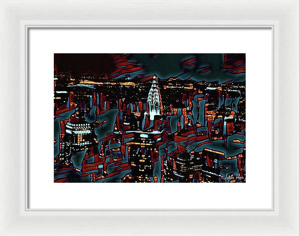 Cool Streaks of NYC Buildings - Framed Print