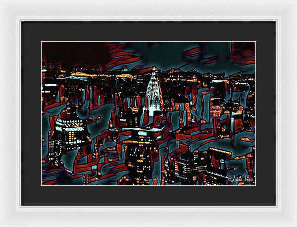 Cool Streaks of NYC Buildings - Framed Print