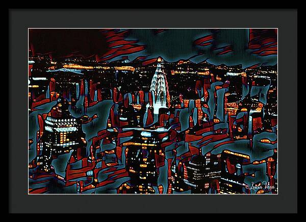 Cool Streaks of NYC Buildings - Framed Print