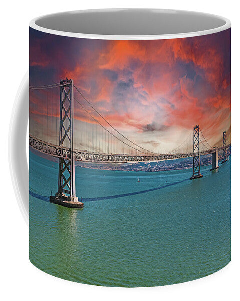 Oakland Bay Bridge Creative Clouds Over The Pacific Ocean in San Francisco - Mug