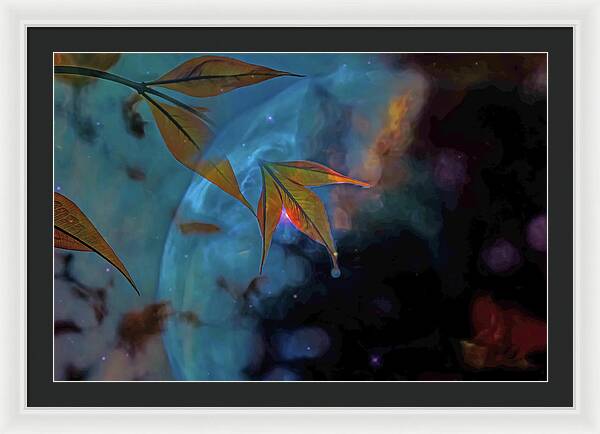 Creative Nature and Planetary Background - Framed Print