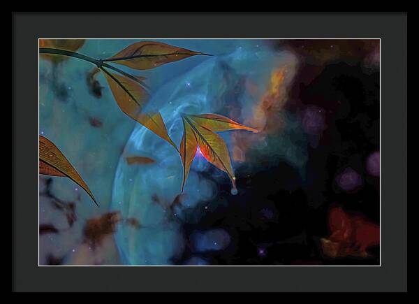 Creative Nature and Planetary Background - Framed Print