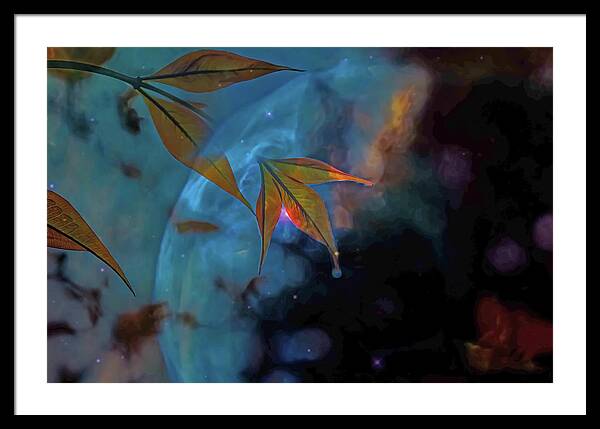 Creative Nature and Planetary Background - Framed Print
