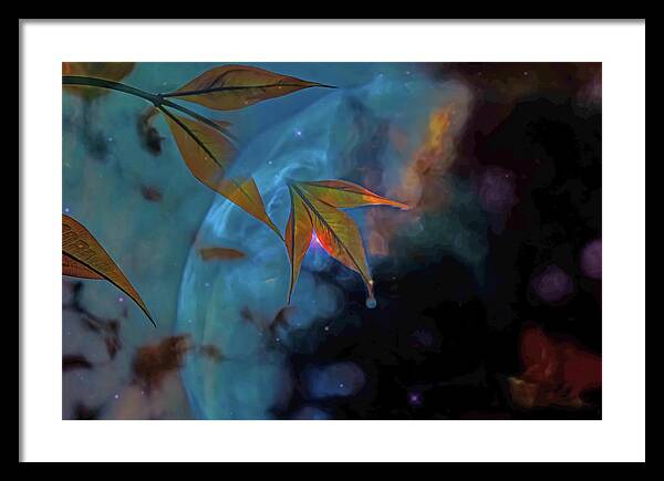 Creative Nature and Planetary Background - Framed Print