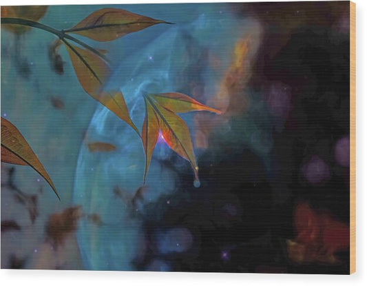 Creative Nature and Planetary Background - Wood Print