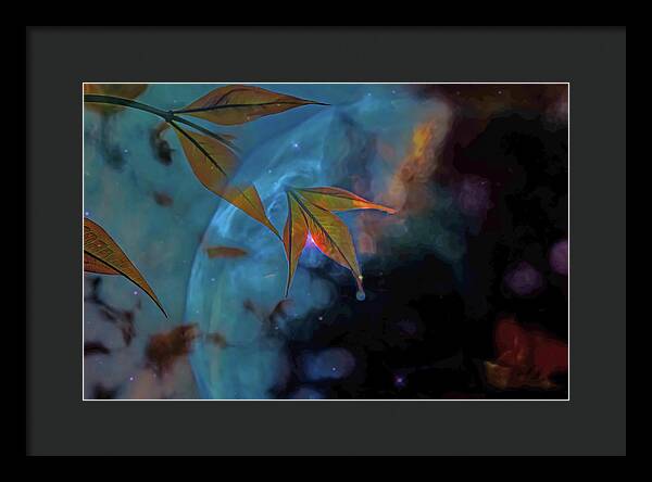 Creative Nature and Planetary Background - Framed Print