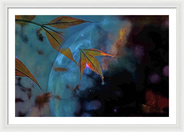 Creative Nature and Planetary Background - Framed Print