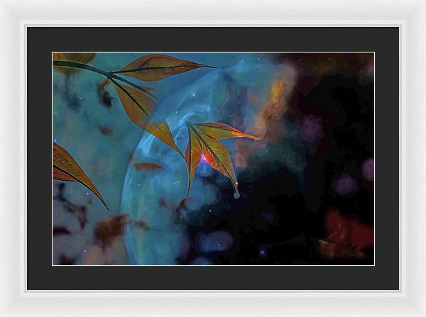 Creative Nature and Planetary Background - Framed Print