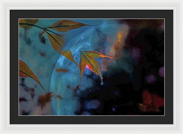 Creative Nature and Planetary Background - Framed Print