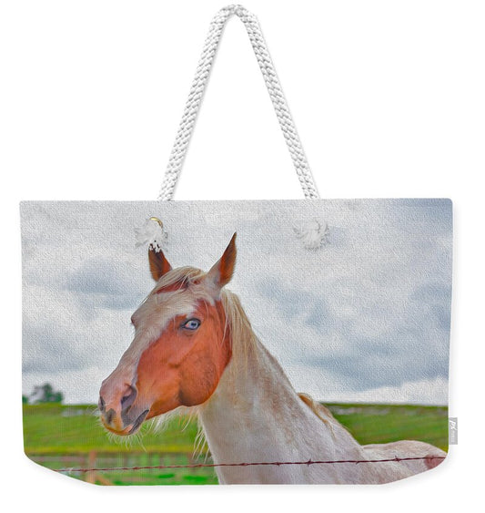 Cute Horse Mixed Media Art - Weekender Tote Bag
