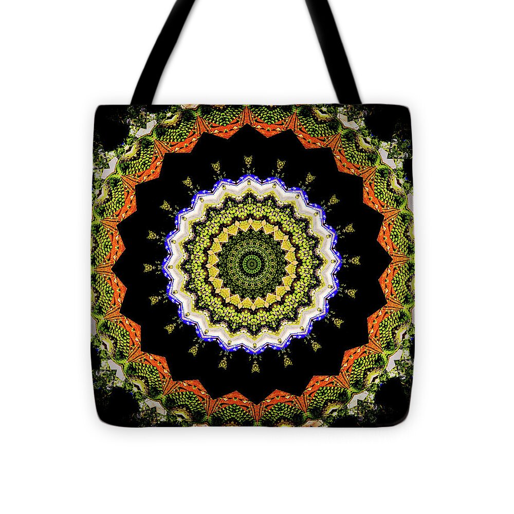Dark and Light Abstract Mandala - Tote Bag