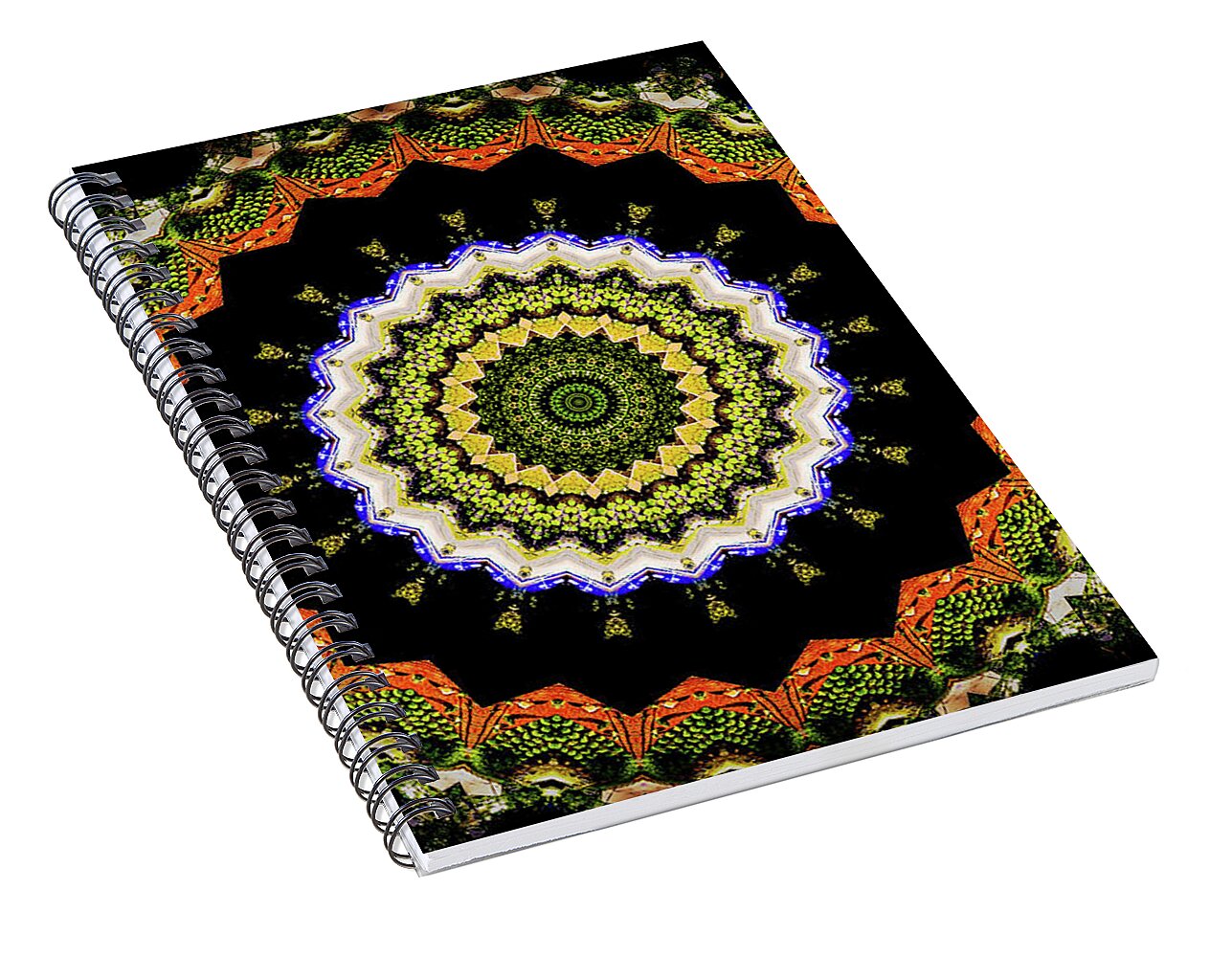 Dark and Light Abstract Mandala - Spiral Notebook